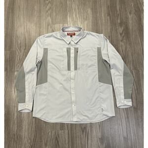 Simms Shirt Men's XL Slack Tide Long Sleeve Button Up Nylon Blend Fishing